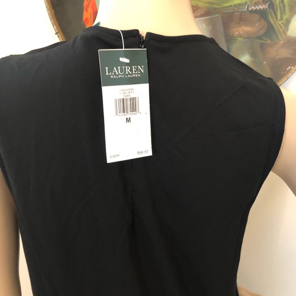 NEW Lauren Ralph Lauren Black Lace Sleeveless Top - Picture 7 of 11